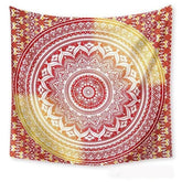 Orange Indian Mandala Wall Hangings My Wall Clock